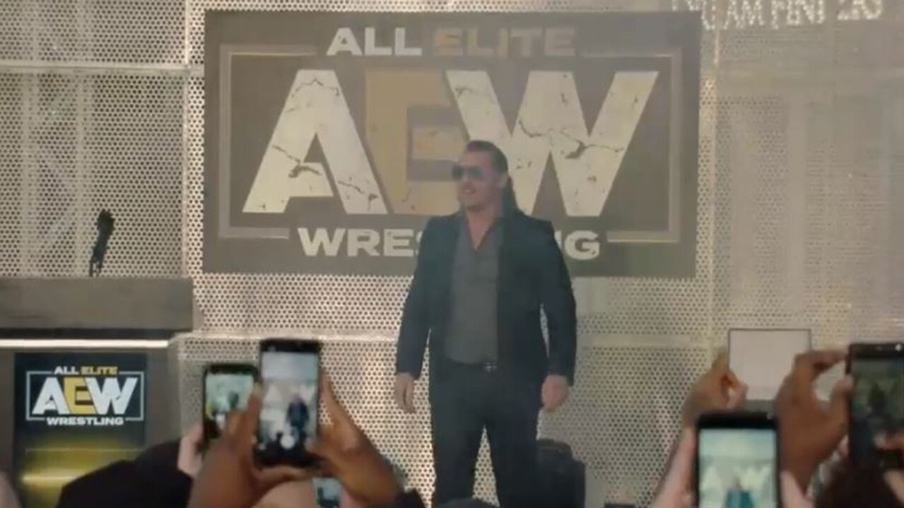 Chris Jericho is unveiled as a member of All Elite Wrestling. Screengrab via YouTube.