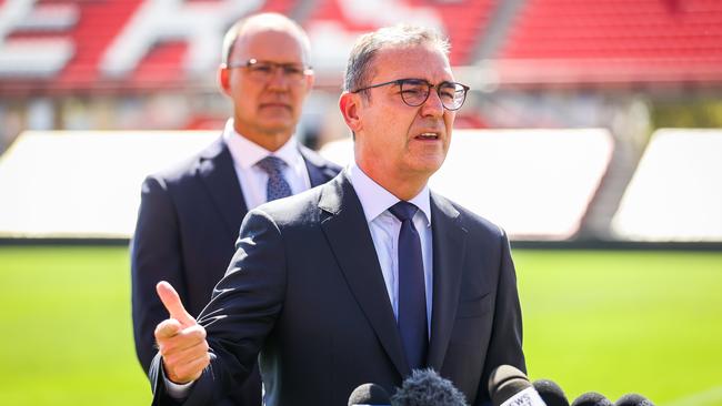 Fromer Premier Steven Marshall at Hindmarsh Stadium in Adelaide. Picture: Tom Huntley