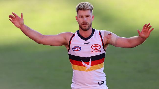 Bryce Gibbs in Round 9 for the Crows, he hasn’t played since. Picture: Michael Klein