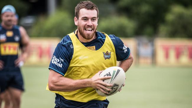 Dallas Wells at Titans training last year. Picture: Gold Coast Titans