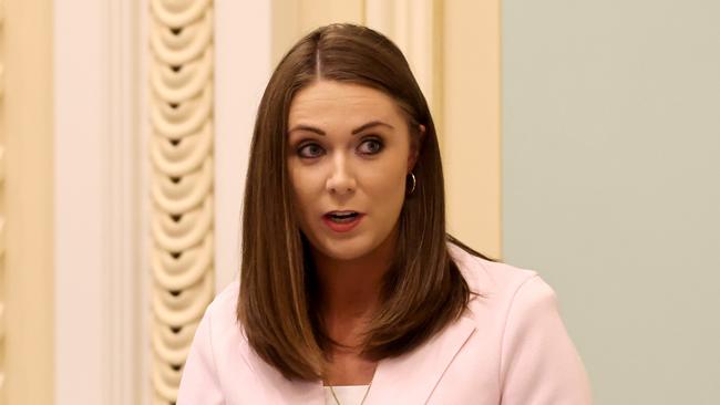 Meaghan Scanlon at Parliament — calling for a joint party approach on social housing. Photo:Steve Pohlner.