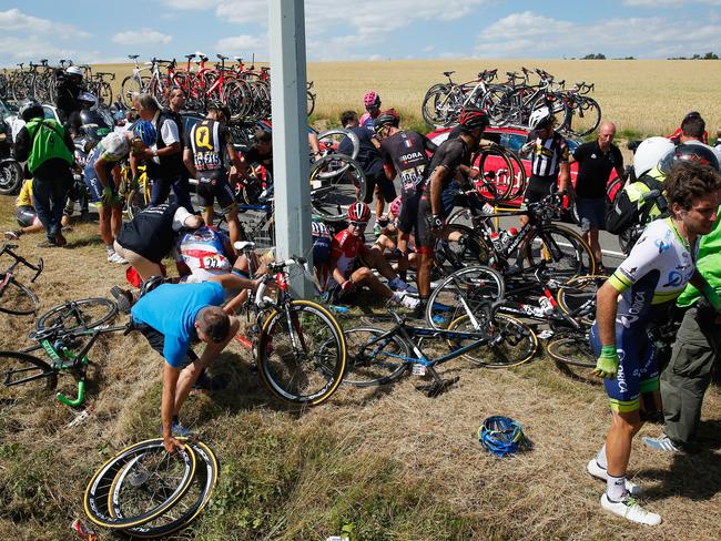 Chaos at the Tour de France.