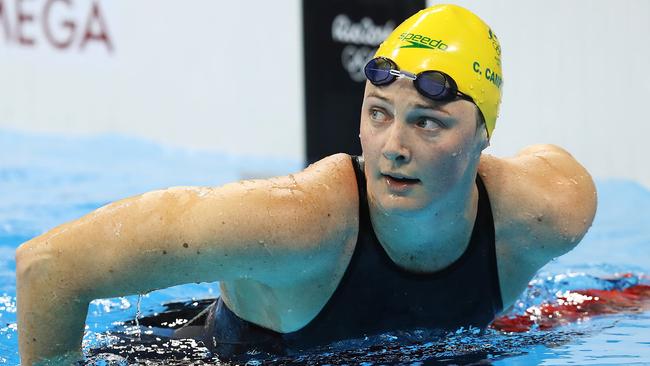 Cate Campbell after finishing sixth. Picture: Brett Costello