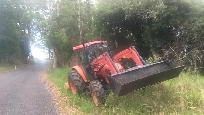 Erwin Grotes’ tractor where he left it before he went into the jungle to try and find his wife Brigitte. Picture: Chris Knight