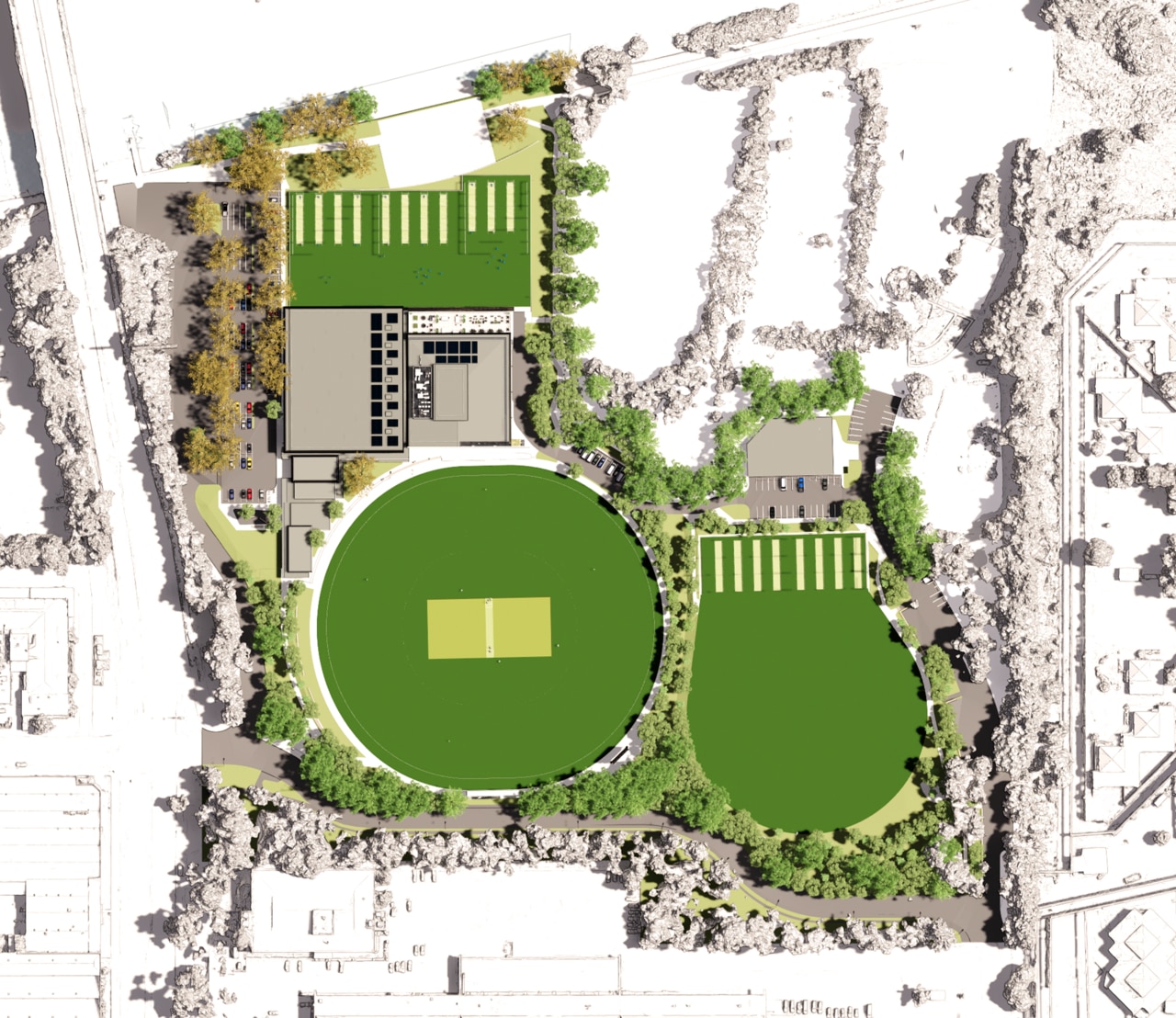 Masterplan of the NSW Cricket centre of excellence in Sydney.