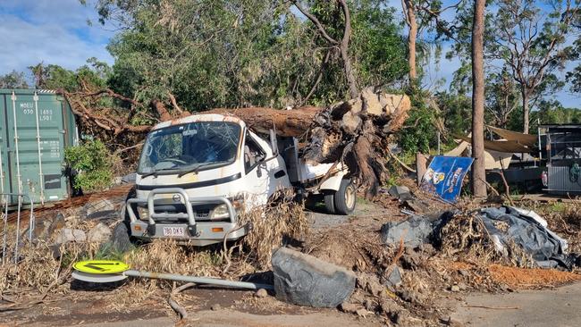 damage on Christmas Day from a storm on the Gold Coast. Picture: Supplied.