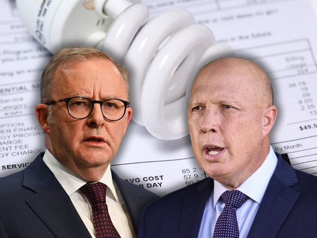 Anthony Albanese Peter Dutton rising power prices