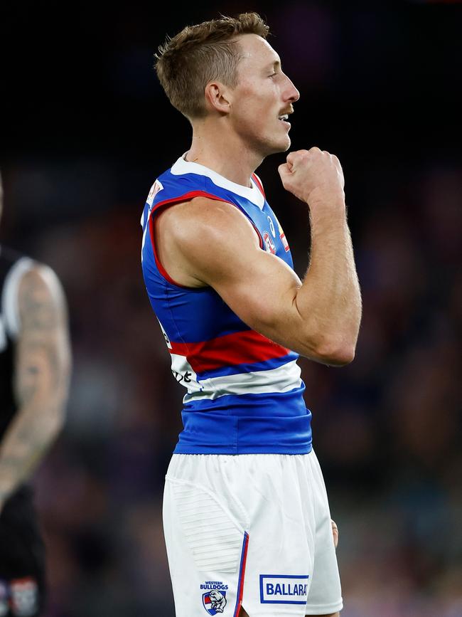 Bailey Dale of the Bulldogs. (Photo by Michael Willson/AFL Photos via Getty Images)