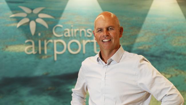 Cairns Airport chief executive Richard Barker believes the vaccine rollout will make state border closures unnecessary. Picture: Stewart McLean