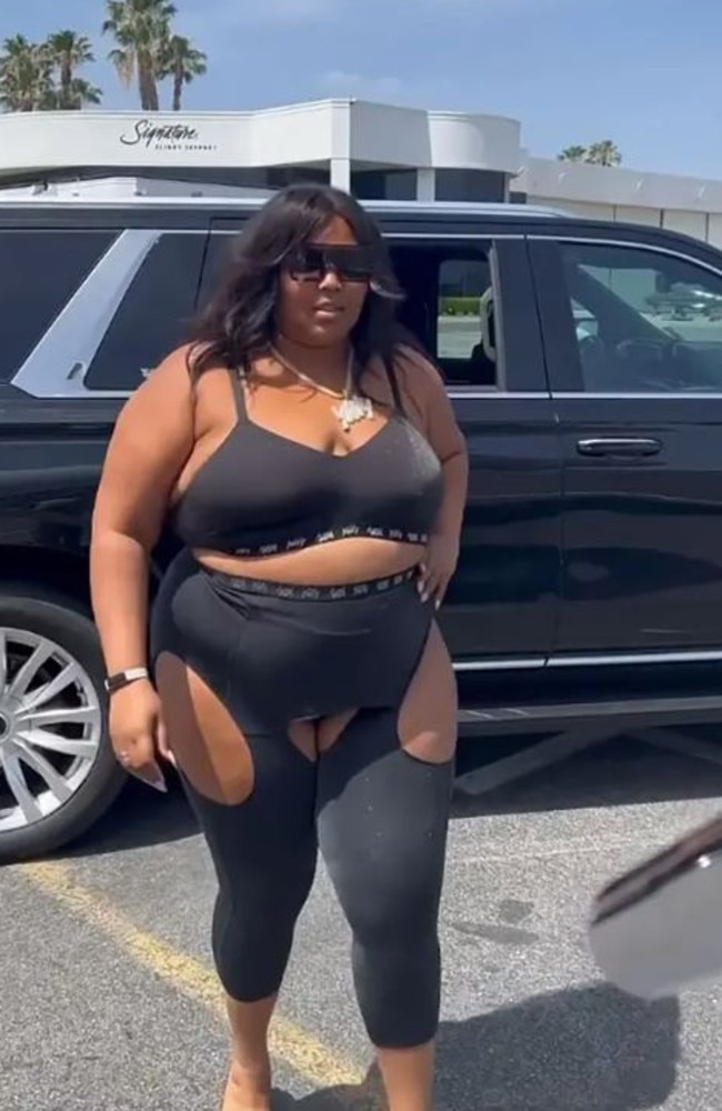 Lizzo wears butt-baring Yitty shapwear on private jet