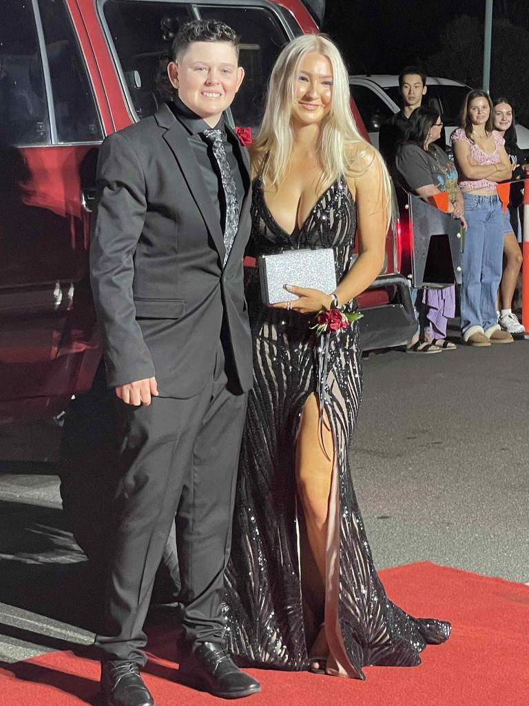 Students on the red carpet of the 2023 Xavier College School Formal at the Hervey Bay Boat Club