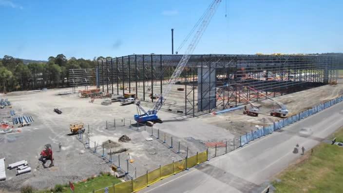 Watch the building progress of the Coomera Indoor Sports Centre