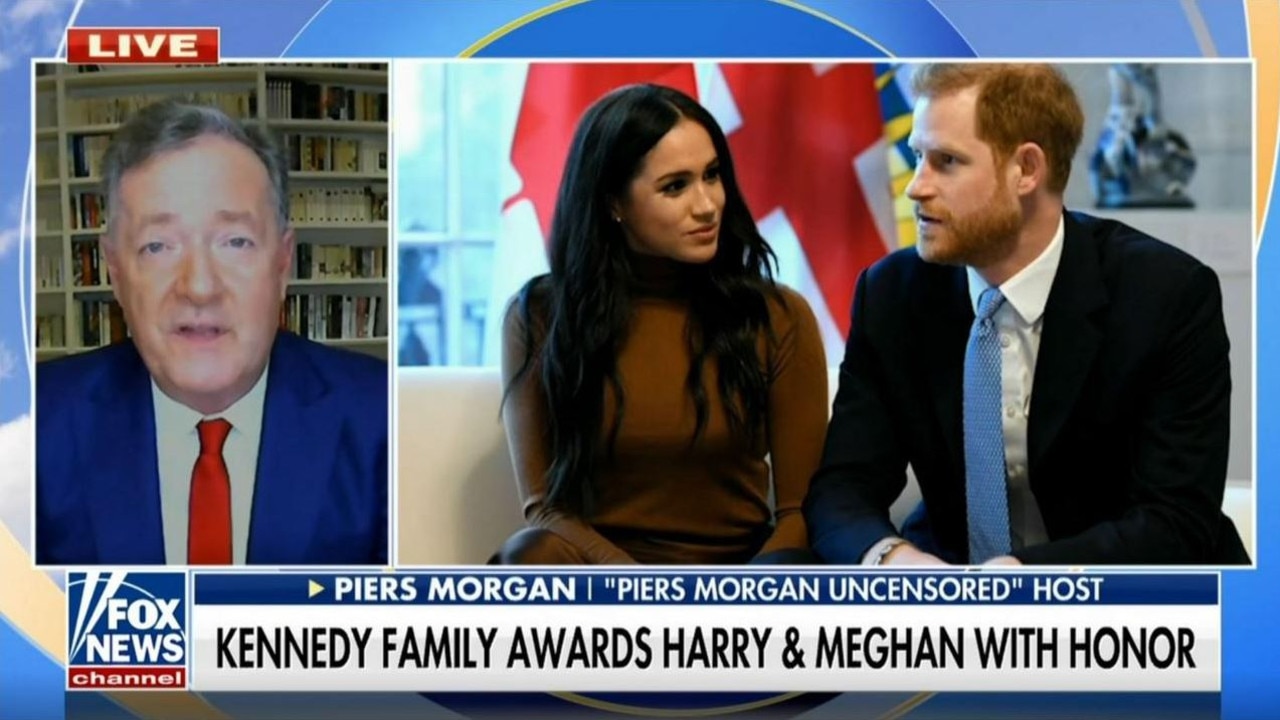 Piers Morgan has blasted Prince Harry and Meghan Markle. Picture: Fox &amp; Friends/Fox News