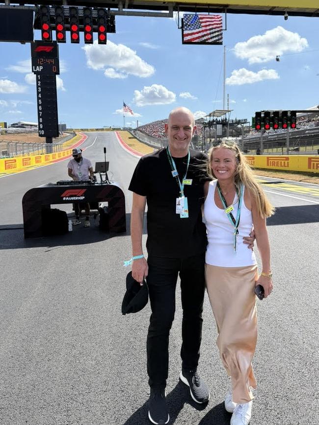 Bruce and Elizabeth at the USA Grand Prix in 2024.