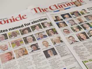 The Chronicle March 4 edition shows some of the 2020 TRC election candidates, Friday, March 20, 2020. Picture: Kevin Farmer