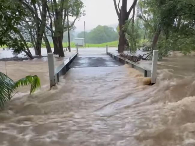 Main Arm flooding captured by Mick Rose after more than 100mm rain fell across the region overnight.