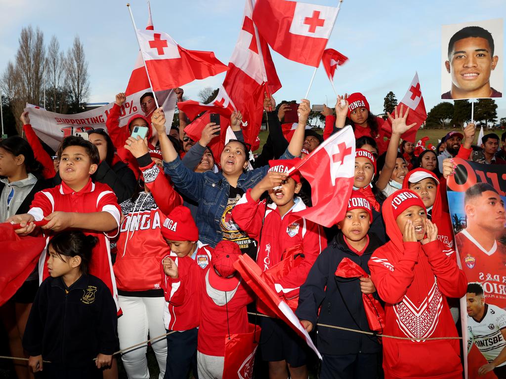There is already plenty of Tongan support already in Auckland awaiting Saturday. Picture: Phil Walter/Getty Images