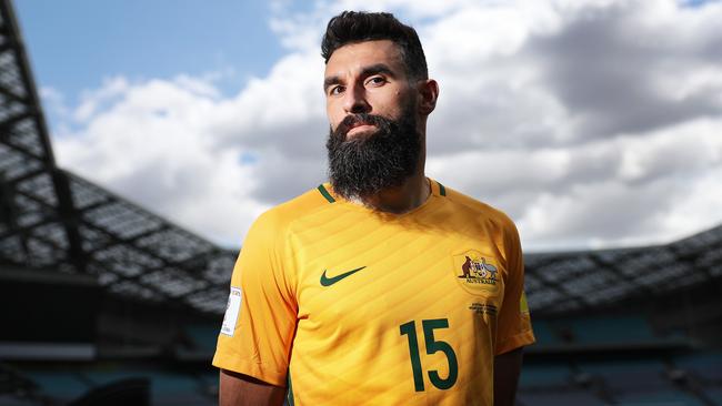 Mile Jedinak ahead of Australia's World Cup playoff against Honduras. Picture: Brett Costello