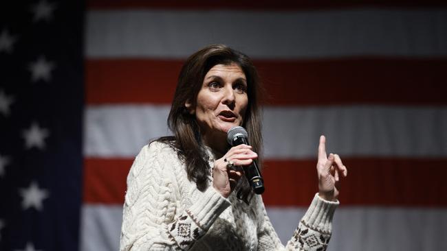 Republican presidential candidate Nikki Haley at a campaign event in Newmarket, New Hampshire. Picture: AFP