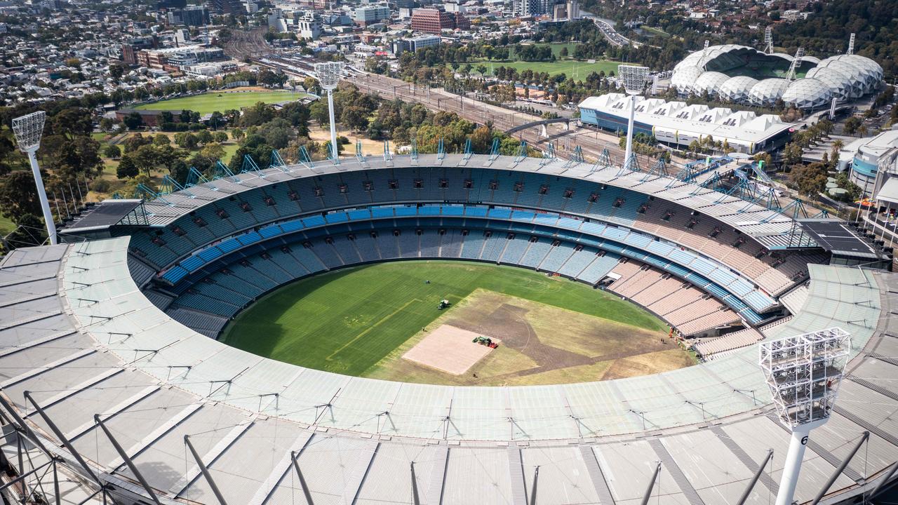 MCG grass which is being replaced after the Taylor Swift concert. Picture: Jake Nowakowski