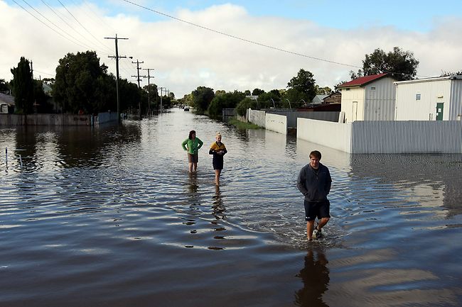 <p>The small town of Rupanyup has been flooded by the rain overnight.</p> <p>Picture: Ben Swinnerton</p>