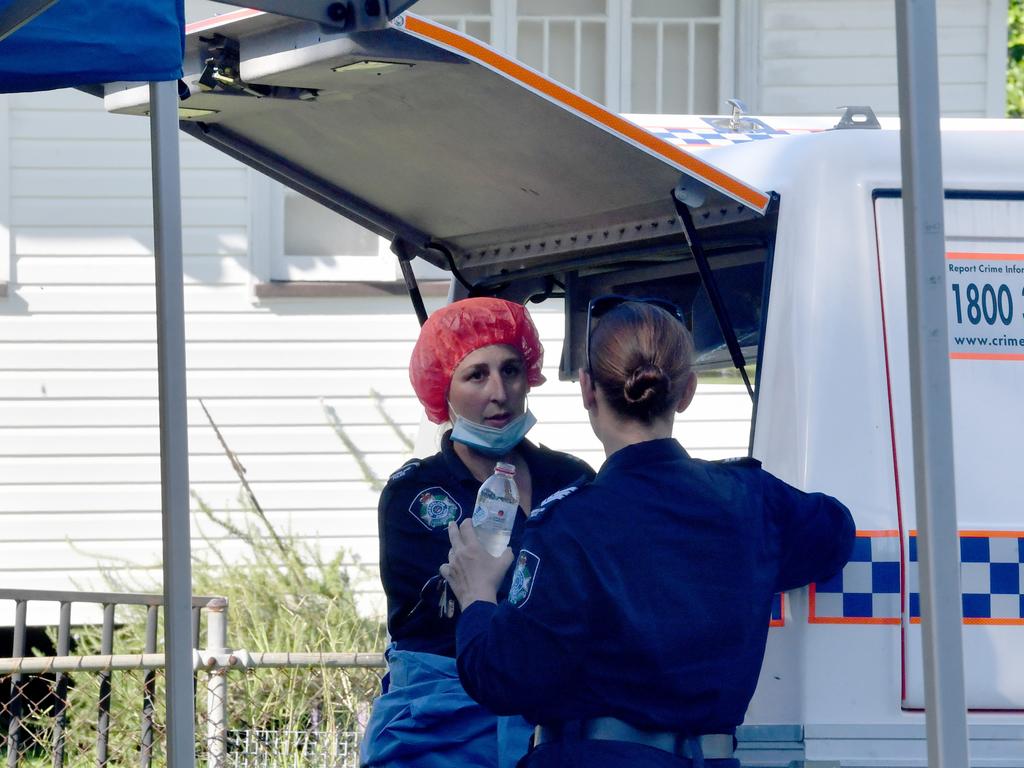 Scene of stabbing in Wellington Street, Mundingburra. Picture: Evan Morgan