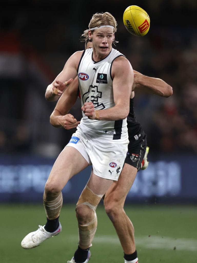 Tom De Koning in action against the Saints. Picture: Darrian Traynor/Getty Images