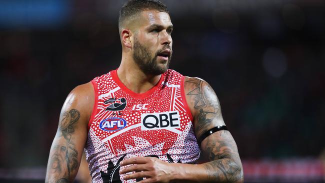 Lance Franklin in action for Sydney. Picture: Phil Hillyard