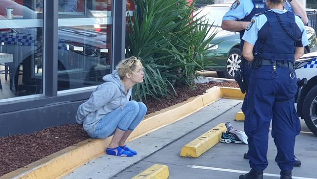 Lacey Fullwood was one of two people arrested at McDonalds Lisarow. Picture: Top Notch Video