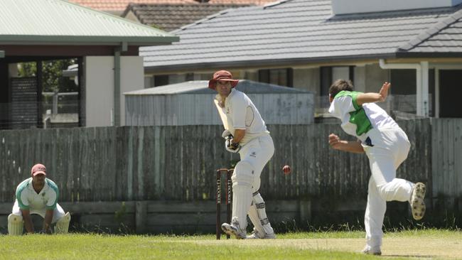 Phil Dalli putting in a shift for his believed Tintenbar-East Ballina Picture: Doug Eaton.