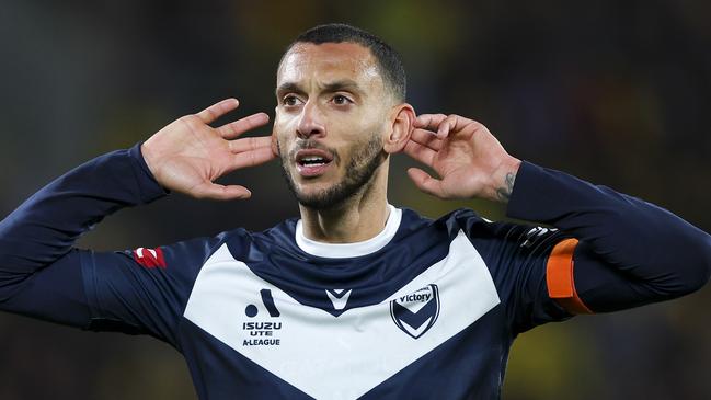 Melbourne Victory captain Roderick Miranda says teammates will quickly move on from the ‘shock’ departure of their coach ahead of Saturday’s Melbourne Derby. Picture: Hagen Hopkins / Getty Images