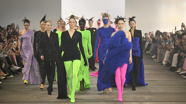 Models walk the runway during the Yousef Akbar show during Afterpay Australian Fashion Week 2023 at Carriageworks Picture: Stefan Gosatti/Getty Images