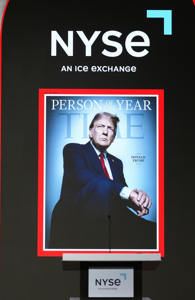 The cover of Time magazine's Person of the Year shows President-elect Donald Trump. Picture: AP