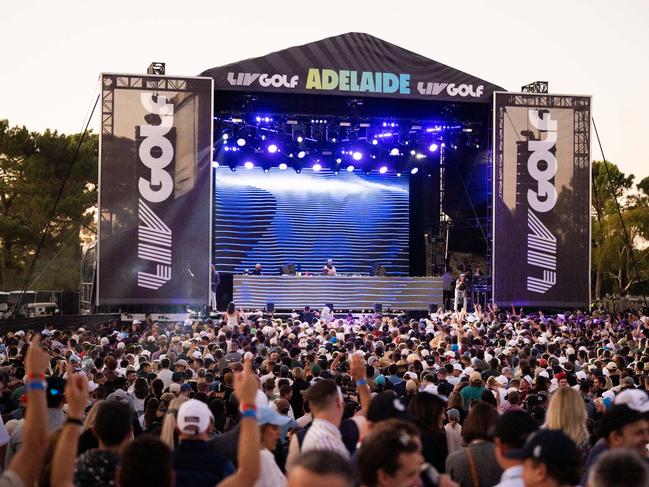 DJ Fisher performs after the first round of LIV Golf Adelaide in 2023. Picture: Supplied