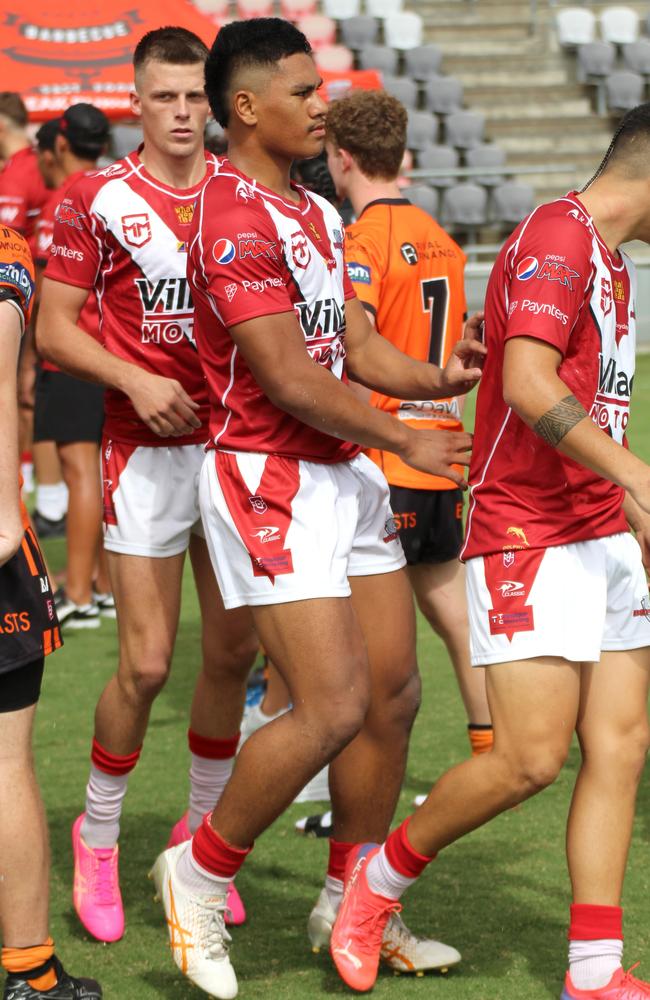 LJ Nonu. Meninga Cup action between Redcliffe and the Brisbane Tigers. Saturday February 11, 2024.