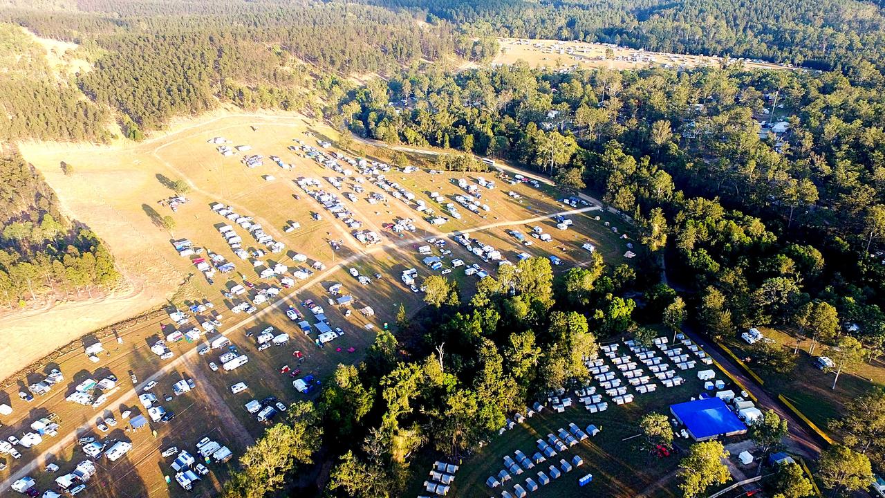 Aerial view of Gympie Muster. Amamoor 2017