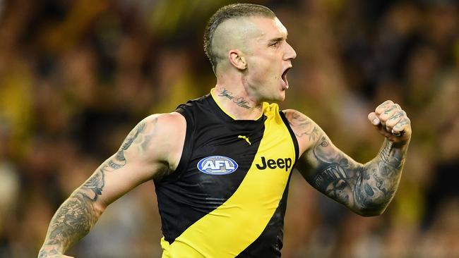 Dustin Martin could lose as much as a quarter of a million dollars. Picture: Getty Images