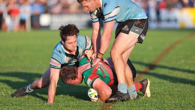 Ballina was forced to defend set after set on its own line in the grand final. Picture: DC Sports Photography