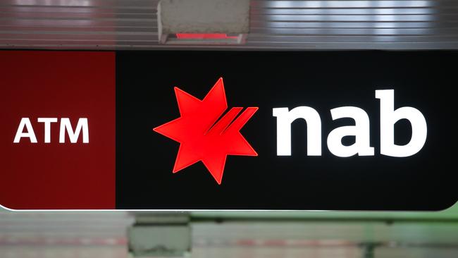 SYDNEY, AUSTRALIA: Newswire Photos: APRIL 22 2024: A general view of NAB Bank signage ahead of the  Federal Budget. Picture: NCA Newswire / Gaye Gerard