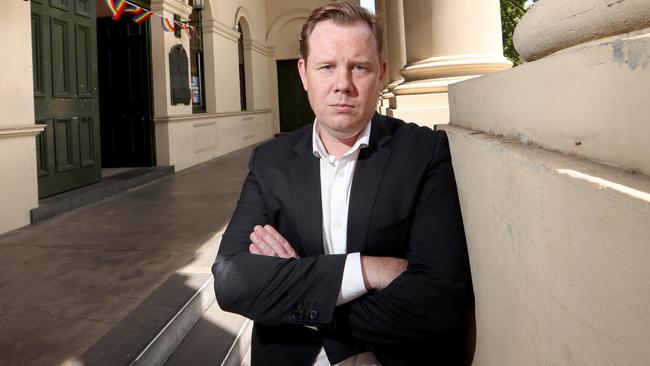 Victorian Trades Hall Council secretary Luke Hilakari. Picture: David Geraghty