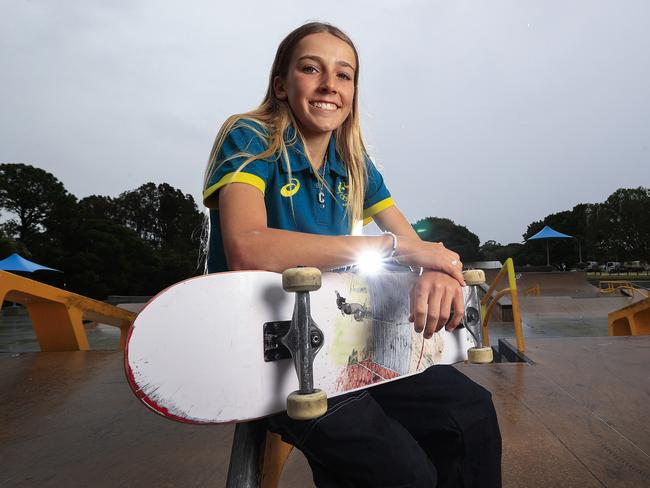 Chloe Covell hopes to become Australia’s youngest gold medal winner in Paris. Picture: Adam Head