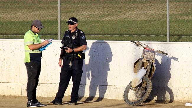 A young competitor has lost his life speedway racing at the North Brisbane Junior Motorcycle Track (Mick Doohan Raceway) at Banyo on May 3. Photo: David Clark