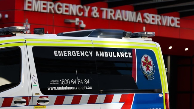 A boy has been rushed to hospital after being injured by a falling branch which struck the vehicle he was travelling in.