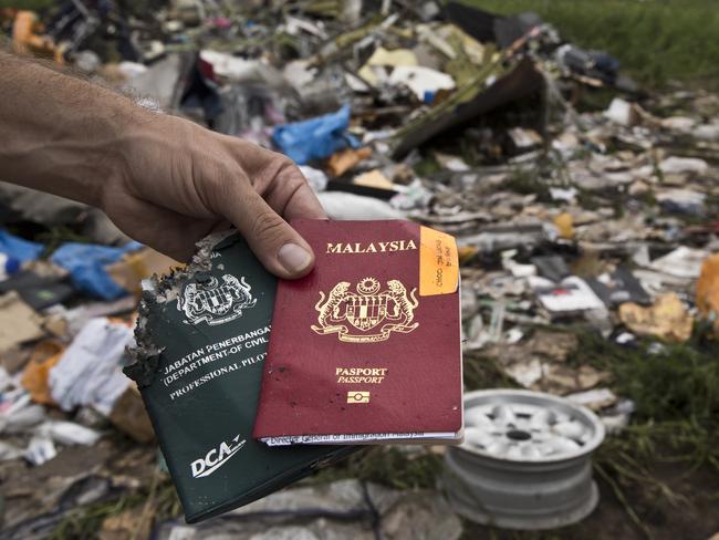 Debris and objects found by the News Corp team at the crash site. Picture: Ella Pellegrini