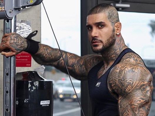 Martial arts expert and model Hossein Balapour, also known as Yakiboy to his thousands of followers online, was accused of attacking Raymond Carl after he got into a verbal spat with his wife Cherish Balapour at the south Sydney gym on December 1.Picture: Instagram @leon68yaki