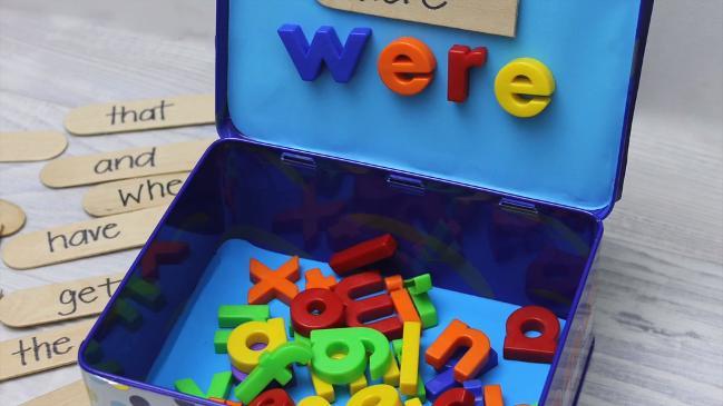 Keep the kids entertained (and the adults sane!) with this fun and educational word building travel kit.