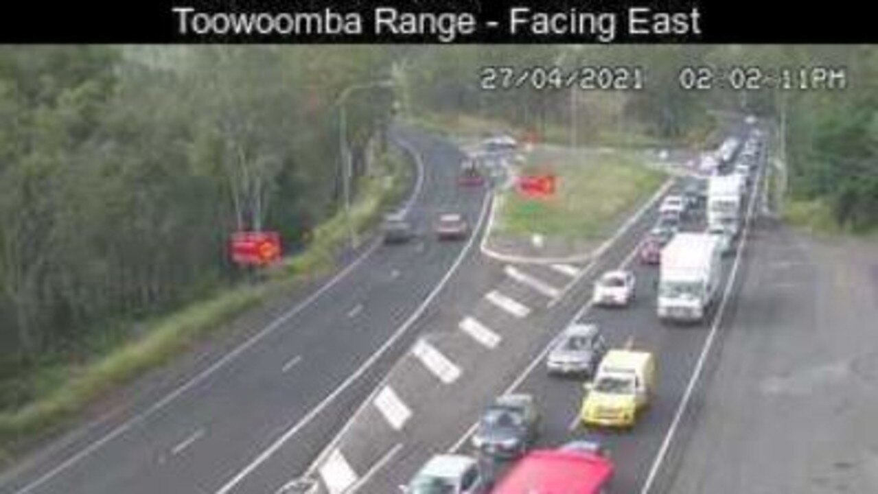 Department of Transport and Main Roads' camera on the Toowoomba Range. 2pm.
