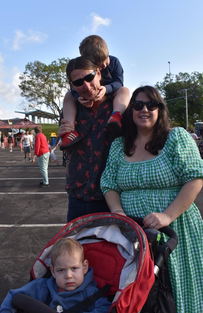 Jade, Michael, Oliver, and Lachlan Kerr at Christmas in the Park 2022.