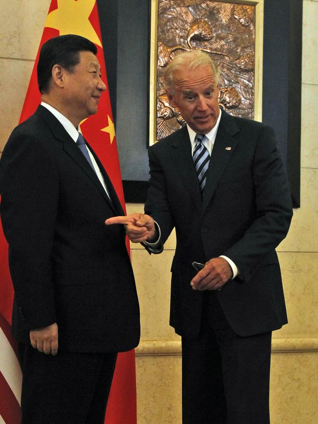 Then US Vice President Joe Biden with Xi Jinping in 2011.