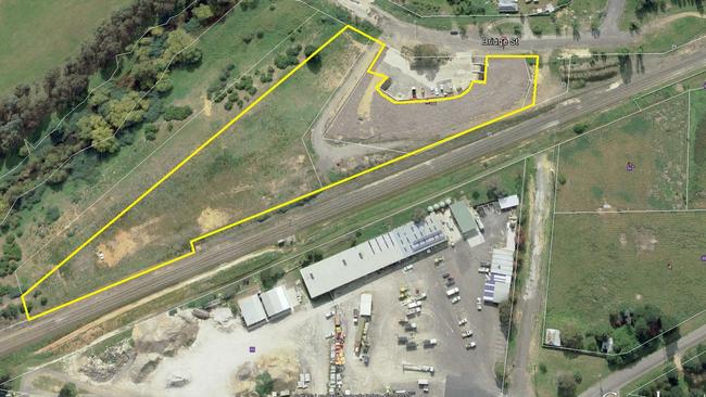 Aerial of site which will house a community owned solar farm. Photo: Courtesy of Ed Suttle